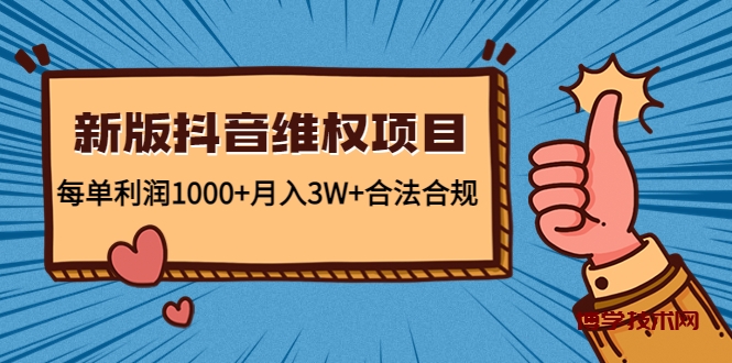 新版抖音维全项目：每单利润1000+月入3W+合法合规！-博学技术网