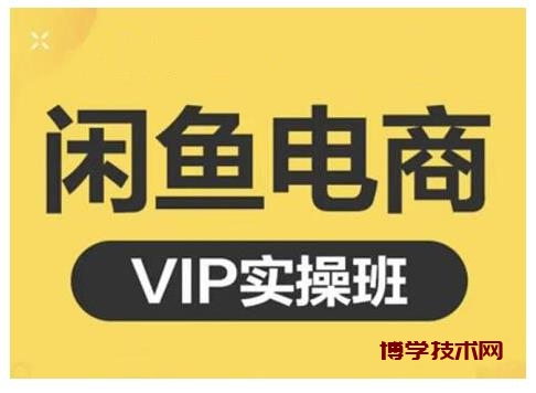 鱼客·闲鱼电商零基础入门到进阶VIP实战课程，帮助你掌握闲鱼电商所需的各项技能-博学技术网