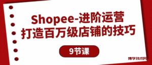 Shopee进阶运营：打造百万级店铺的技巧（9节课）-博学技术网