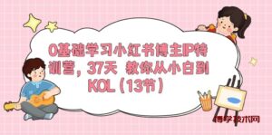 0基础学习小红书博主IP特训营【第5期】，37天教你从小白到KOL（13节）-博学技术网