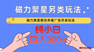 磁力聚星做任务看广告撸马扁，不靠流量另类玩法日入300+-博学技术网