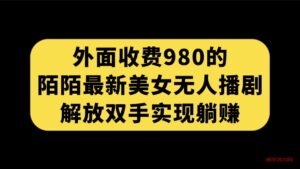 外面收费980陌陌最新美女无人播剧玩法 解放双手实现躺赚（附100G影视资源）-博学技术网