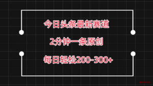 今日头条最新赛道玩法，复制粘贴每日两小时轻松200-300【附详细教程】-博学技术网