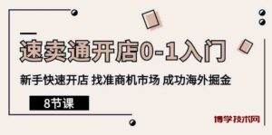 （10126期）速卖通开店0-1入门，新手快速开店 找准商机市场 成功海外掘金（8节课）-博学技术网