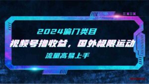 (9774期)【2024偏门类目】视频号撸收益,二创国外极限运动视频锦集,流量高易上手-博学技术网