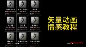 矢量动画情感教程:高点赞涨粉,适合情感、思维、创业教育等赛道-博学技术网