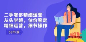 二手奢侈精细运营从头学起，估价鉴定，精细运营，细节操作（58节）-博学技术网