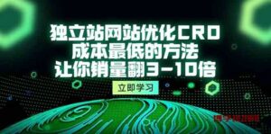 独立站网站优化CRO，成本最低的方法，让你销量翻3-10倍（5节课）-博学技术网