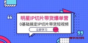 （10732期）明星IP切片带货爆单营，0基础搞定IP切片带货短视频（69节课）-博学技术网