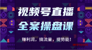 视频号直播全案操盘课：赚利润，搞流量，提势能！（16节课）-博学技术网