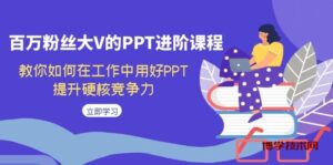 百万粉丝大V的PPT进阶课程，教你如何在工作中用好PPT，提升硬核竞争力-博学技术网