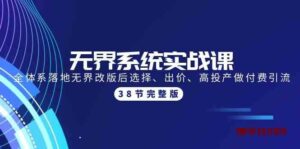 无界系统实战课：全体系落地无界改版后选择、出价、高投产做付费引流-38节-博学技术网