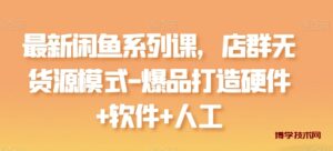 最新闲鱼系列课，店群无货源模式-爆品打造硬件+软件+人工-博学技术网