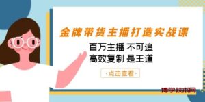 金牌带货主播打造实战课：百万主播 不可追，高效复制 是王道（10节课）-博学技术网