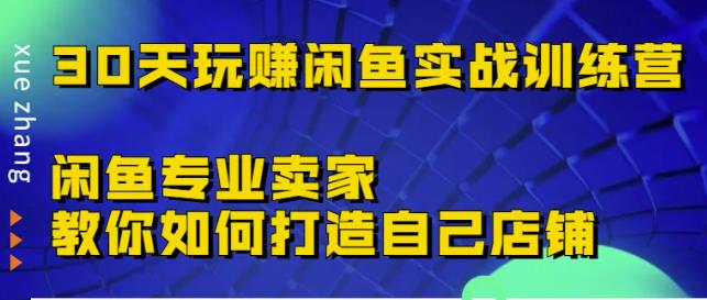 30天玩赚闲鱼实战训练营，闲鱼专业卖家教你如何打造自己店铺￼-博学技术网