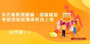 8大体系流量篇·流量做起，电商流量起爆体系线上课（30节课）-博学技术网