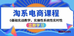 淘系电商课程，0基础实战教学，实操性系统性实时性（15节课）-博学技术网