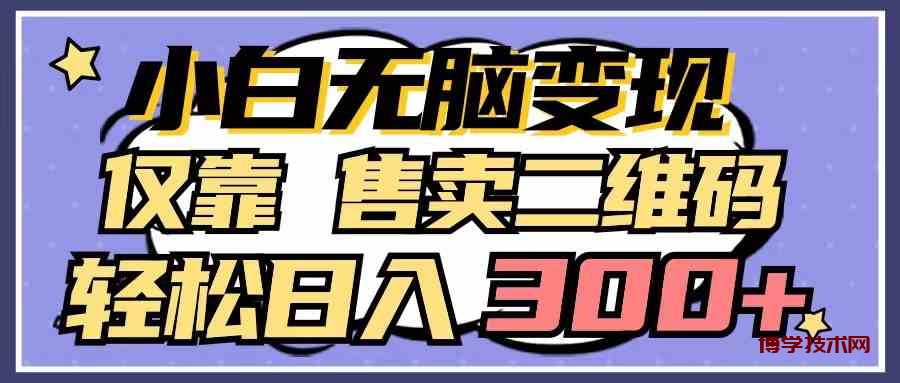 （9637期）小白无脑变现，仅靠售卖二维码，轻松日入300+-博学技术网