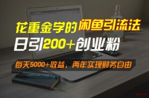 花重金学的闲鱼引流法，日引流300+创业粉，每天5000+收益，两年实现财务自由-博学技术网