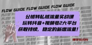 公域转私域流量实战课，玩转抖音+视频号2大平台，获取持续，稳定的新增流量-博学技术网