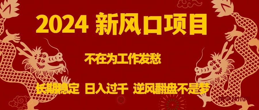 2024新风口项目，不在为工作发愁，长期稳定，日入过千 逆风翻盘不是梦-博学技术网