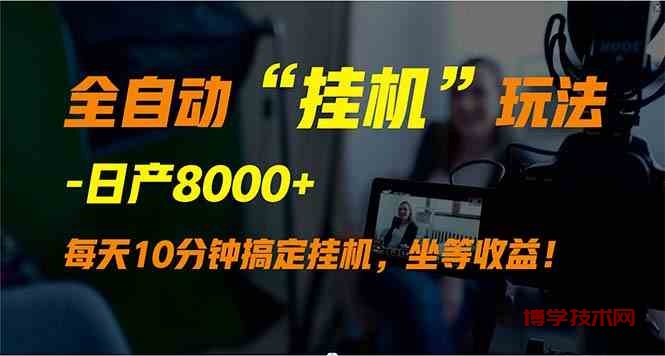 （9596期）全自动“挂机”玩法，实现睡后收入，日产8000+-博学技术网