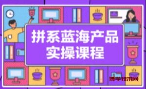 拼系冷门蓝海产品实操课程，从注册店铺到选品上架到流量维护环环相扣-博学技术网