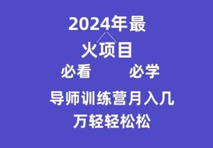 （9301期）导师训练营互联网最牛逼的项目没有之一，新手小白必学，月入3万+轻轻松松-博学技术网