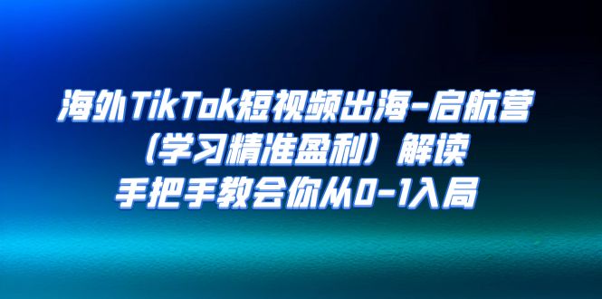 海外TikTok短视频出海-启航营（学习精准盈利）解读，手把手教会你从0-1入局-博学技术网