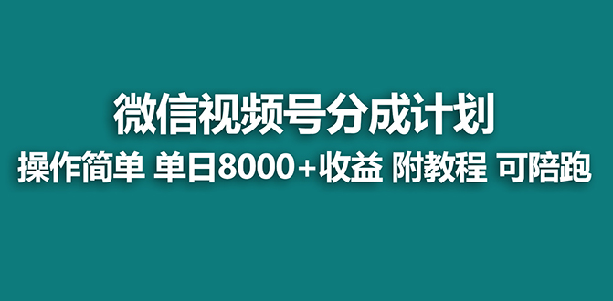 【蓝海项目】视频号分成计划最新玩法，单天收益8000+，附玩法教程-博学技术网