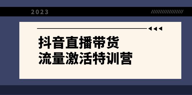 抖音直播带货-流量激活特训营，入行新手小白主播必学（21节课+资料）-博学技术网
