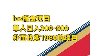 iso掘金小游戏单人 日入300-500外面收费1980的项目-博学技术网