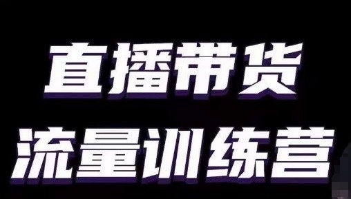 直播带货流量训练营，小白主播必学直播课-博学技术网