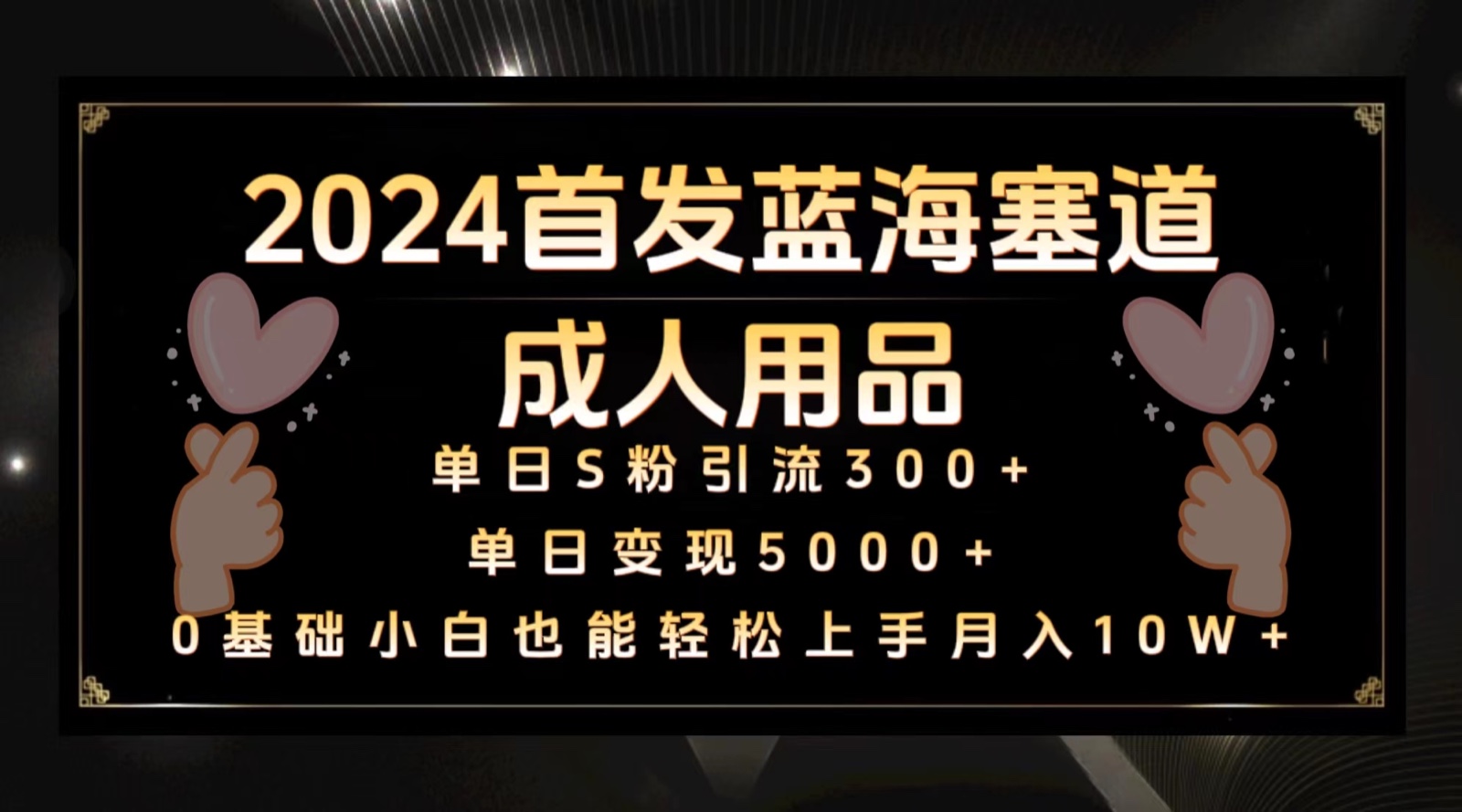 2024首发蓝海塞道成人用品，月入10W+保姆教程-博学技术网