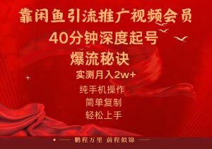 闲鱼暴力引流推广视频会员,能做到日入2W+,操作简单-博学技术网