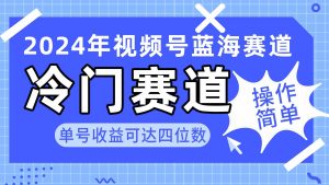 （10195期）2024视频号冷门蓝海赛道，操作简单 单号收益可达四位数（教程+素材+工具）-博学技术网