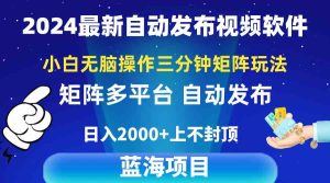 （10166期）2024最新视频矩阵玩法，小白无脑操作，轻松操作，3分钟一个视频，日入2k+-博学技术网