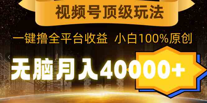 （9281期）视频号顶级玩法，无脑月入40000+，一键撸全平台收益，纯小白也能100%原创-博学技术网