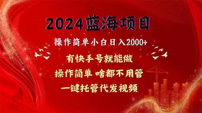 （10693期）2024蓝海项目，网盘拉新，操作简单小白日入2000+，一键托管代发视频，…-博学技术网