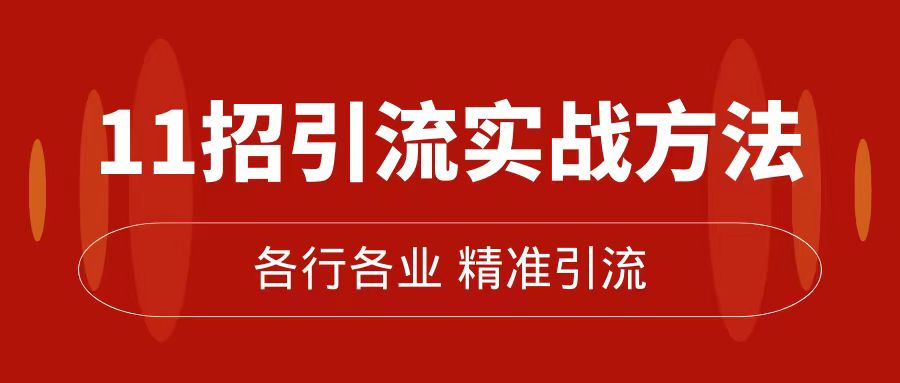 精准引流术：11招引流实战方法，让你私域流量加到爆（11节课完整版）-博学技术网