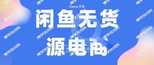 2023最强蓝海项目，闲鱼无货源电商，无风险易上手月赚10000 见效快-博学技术网