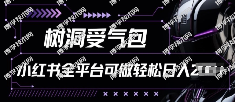 小红书等全平台树洞受气包项目，轻松日入一两张-博学技术网