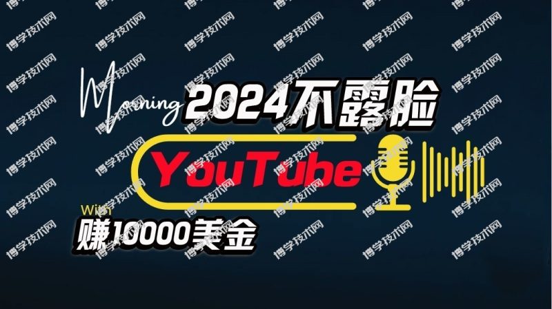 AI做不露脸YouTube赚$10000/月，傻瓜式操作，小白可做，简单粗暴-博学技术网