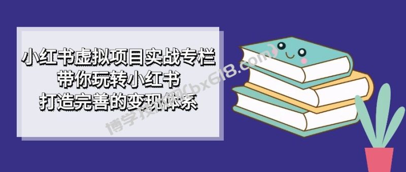小红书虚拟项目实战专栏，带你玩转小红书，打造完善的变现体系-博学技术网