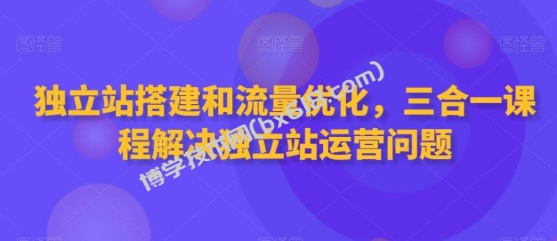 独立站搭建和流量优化,三合一课程解决独立站运营问题-博学技术网