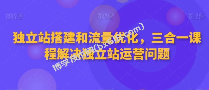 独立站搭建和流量优化，三合一课程解决独立站运营问题-博学技术网