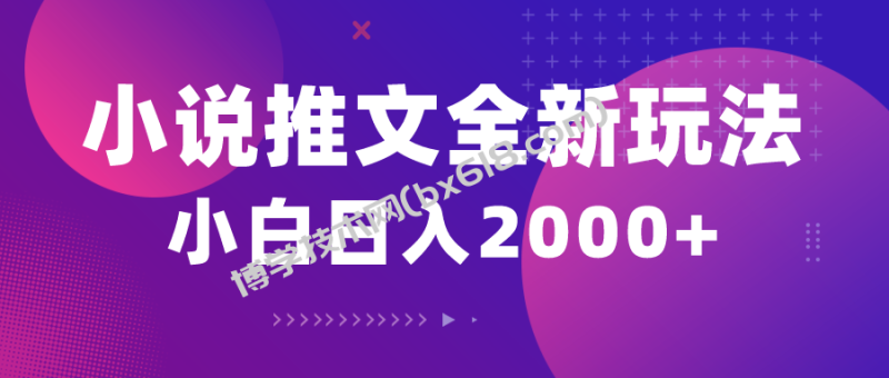 （10432期）小说推文全新玩法，5分钟一条原创视频，结合中视频bilibili赚多份收益-博学技术网