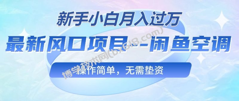 （10767期）最新风口项目—闲鱼空调，新手小白月入过万，操作简单，无需垫资-博学技术网