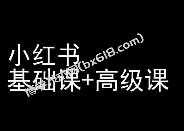 小红书基础课+高级课-小红书运营教程-博学技术网