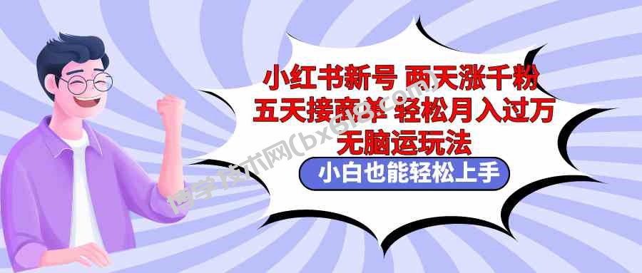 （9239期）小红书新号两天涨千粉五天接商单轻松月入过万 无脑搬运玩法 小白也能轻…-博学技术网